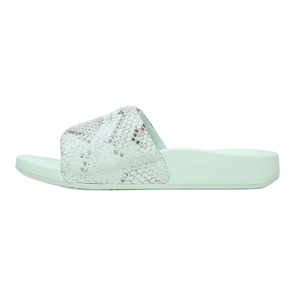 Women's Mint Snake-Print Slide Sandals Sz8